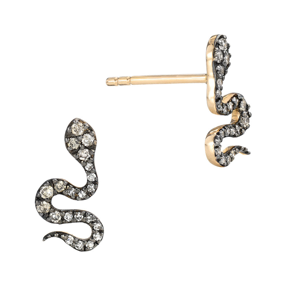 Kai Linz - Rose Gold Snake Post Earrings | Mitchell Stores